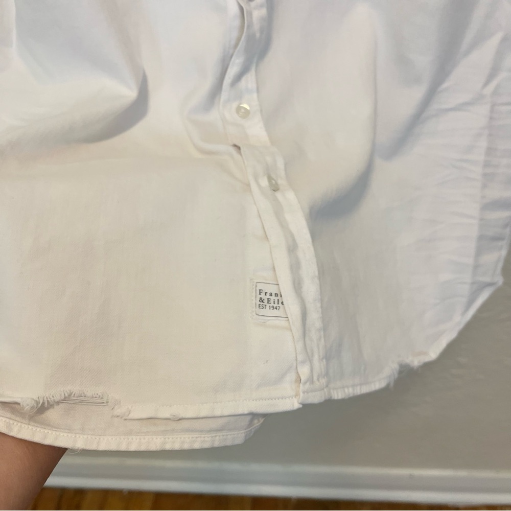 Frank & Eileen Mary Dress Shirtdress White Large L - Picture 7 of 11